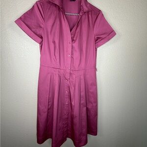Brooks Brothers Fuchsia Shirt Dress Button Front
